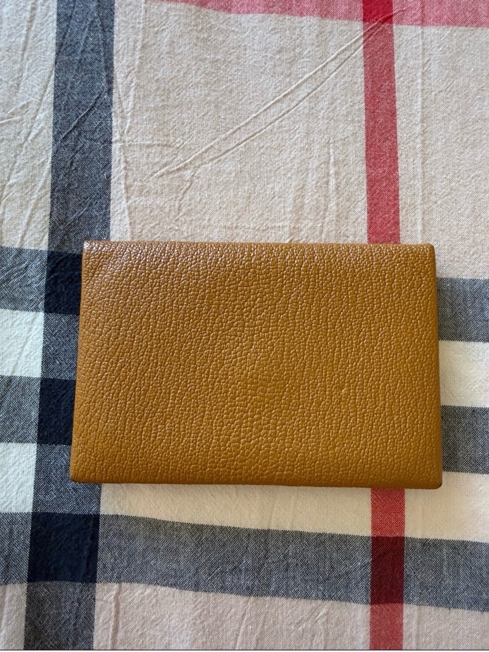 Women's Leather Card Holder Wallet - Tan